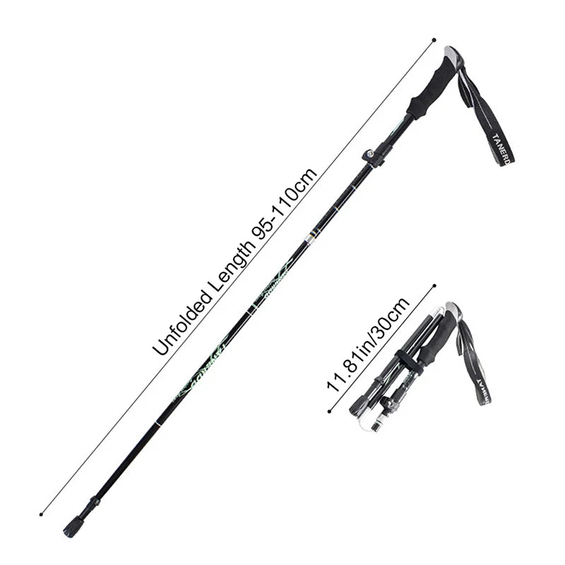 Collapsible Trekking Pole - Tungsten Steel Tip