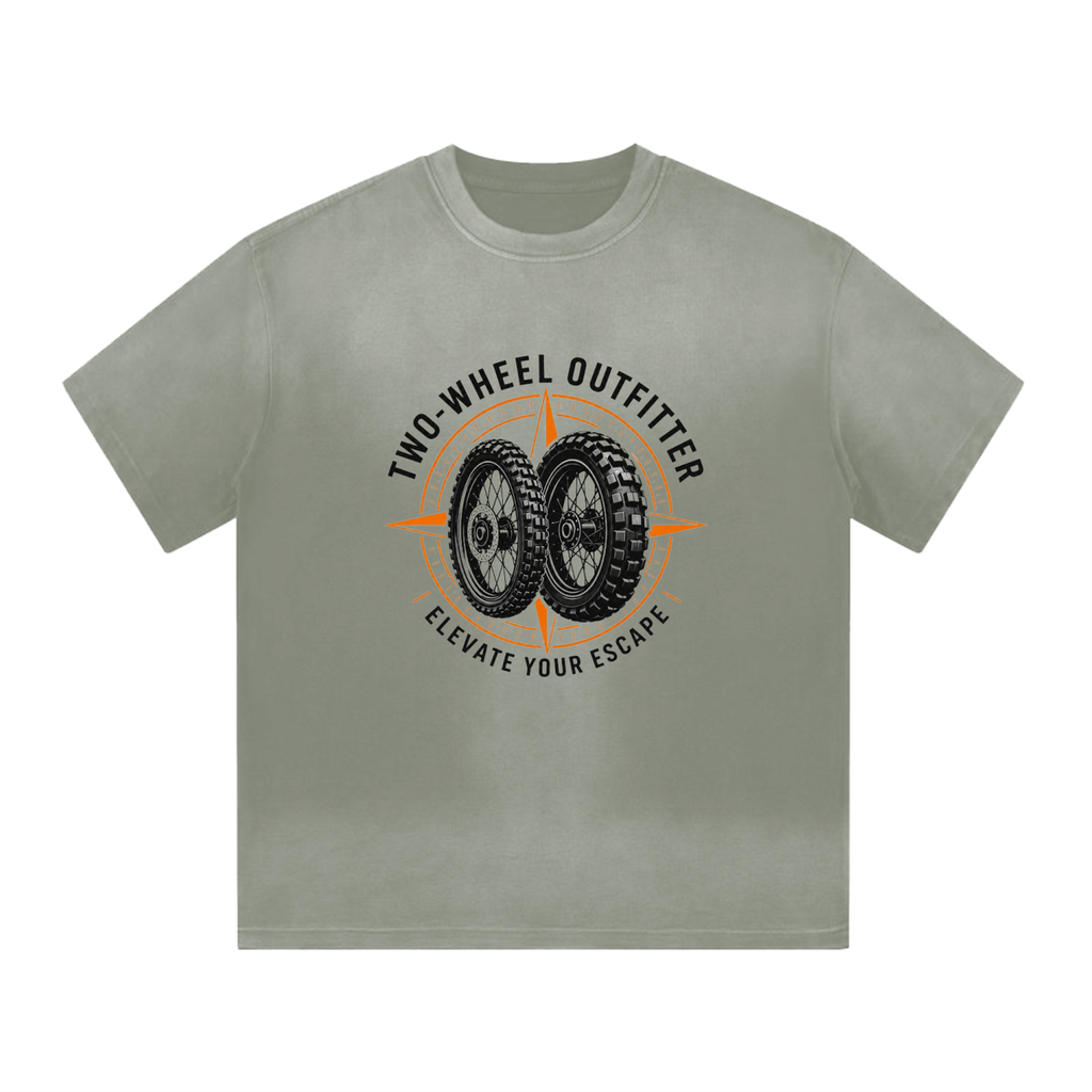 “I” Shape Gradient Washed T-Shirt