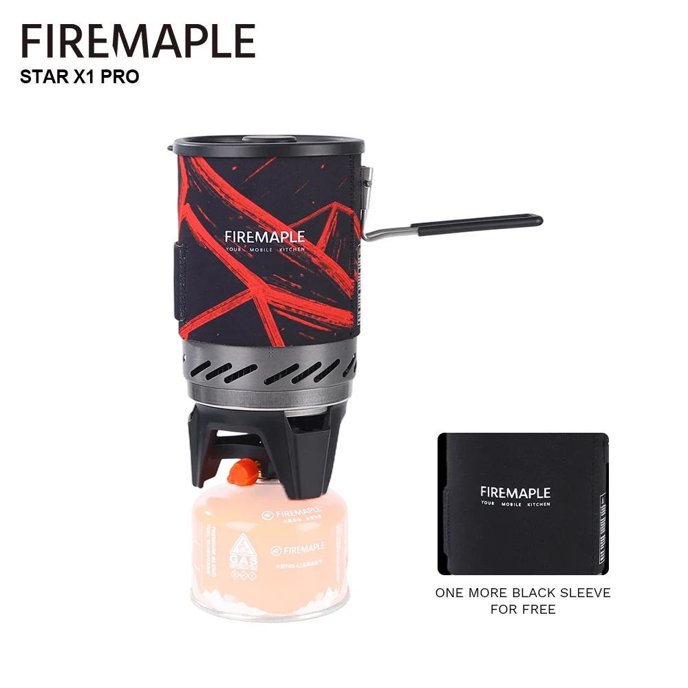 Fire Maple Star X1 Pro Camping Stove – Portable Gas Burner with Heat Exchanger & HX Pot