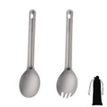 Titanium Camping Spork — Ultralight Outdoor Utensil for Hiking, Camping & Moto Touring