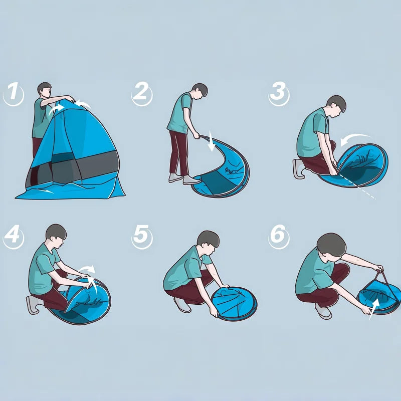 Pop up Tent for 2-3 Person with Carry Bag