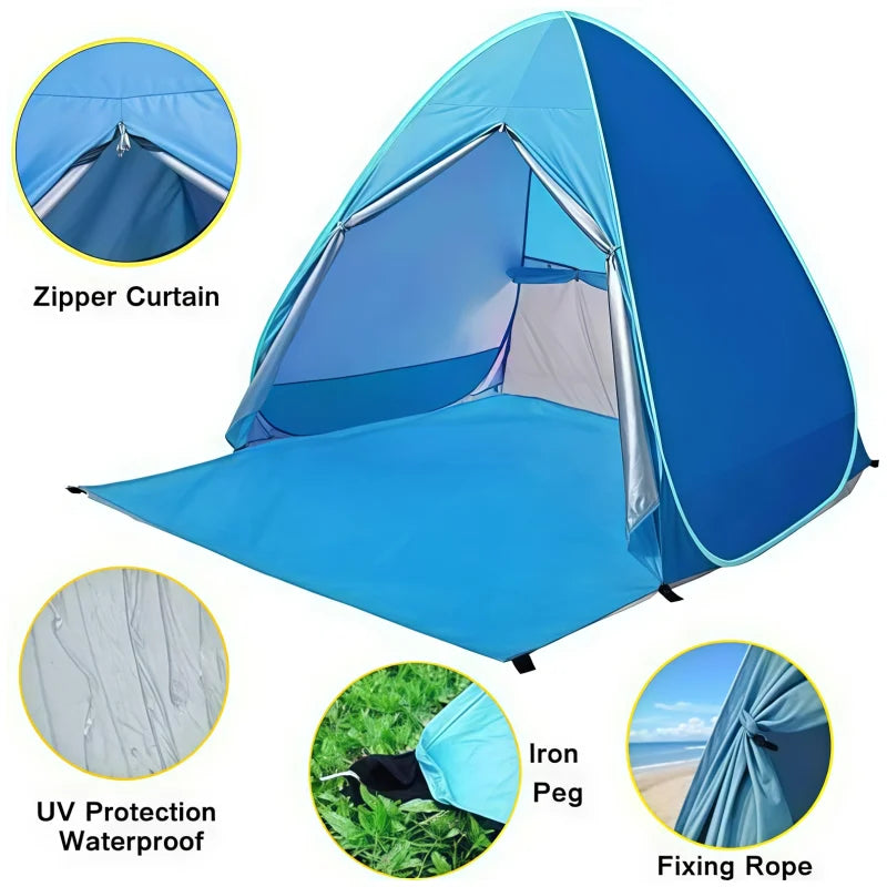 Pop up Tent for 2-3 Person with Carry Bag