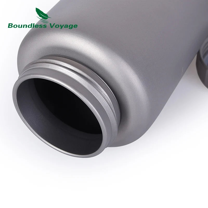 Boundless Voyage Titanium Water Bottle – 600ml & 1050ml | Camping & Cycling Canteen
