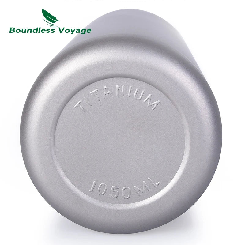 Boundless Voyage Titanium Water Bottle – 600ml & 1050ml | Camping & Cycling Canteen
