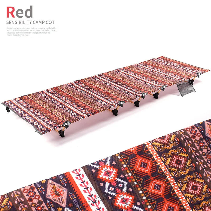Ultralight Folding Camp Cot — Portable Aluminum Frame, Compact Storage, 5 Colors