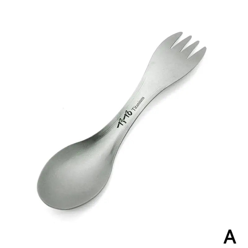 Titanium Spork – Ultralight 2-in-1 Camping Utensil for Hiking, Backpacking & Camping