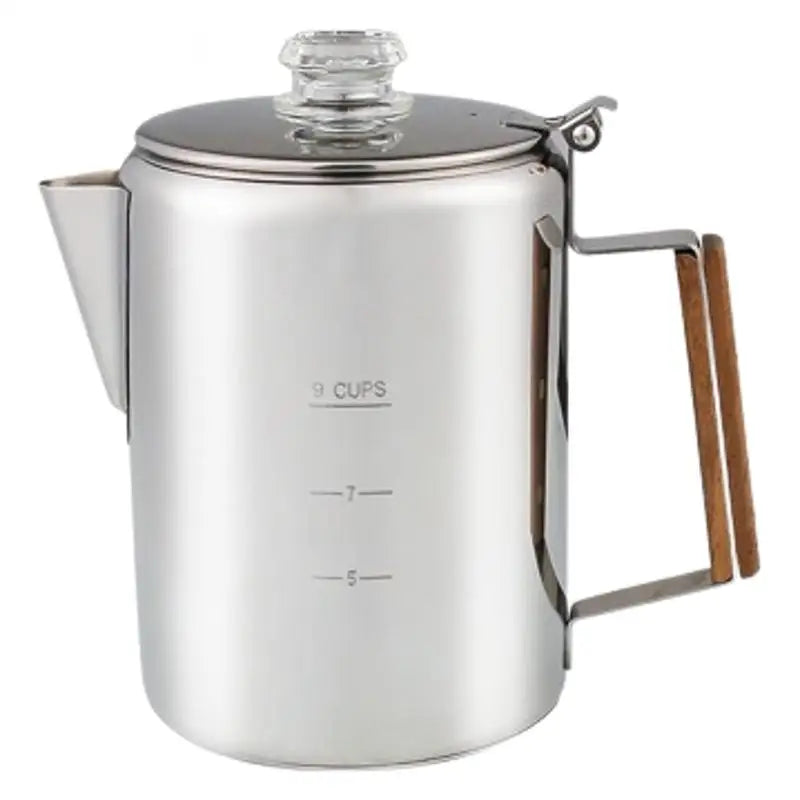 Stainless Steel Coffee Percolator, 9-Cup Stovetop Pot