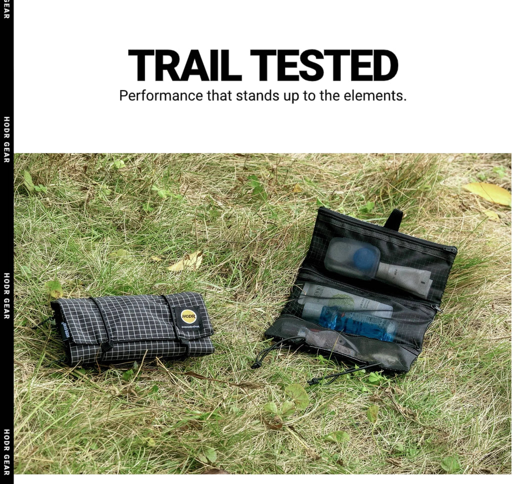HODR GEAR Ultralight Organizer – 35g UHMWPE Gridstop Roll-Up Pouch with YKK Zippers