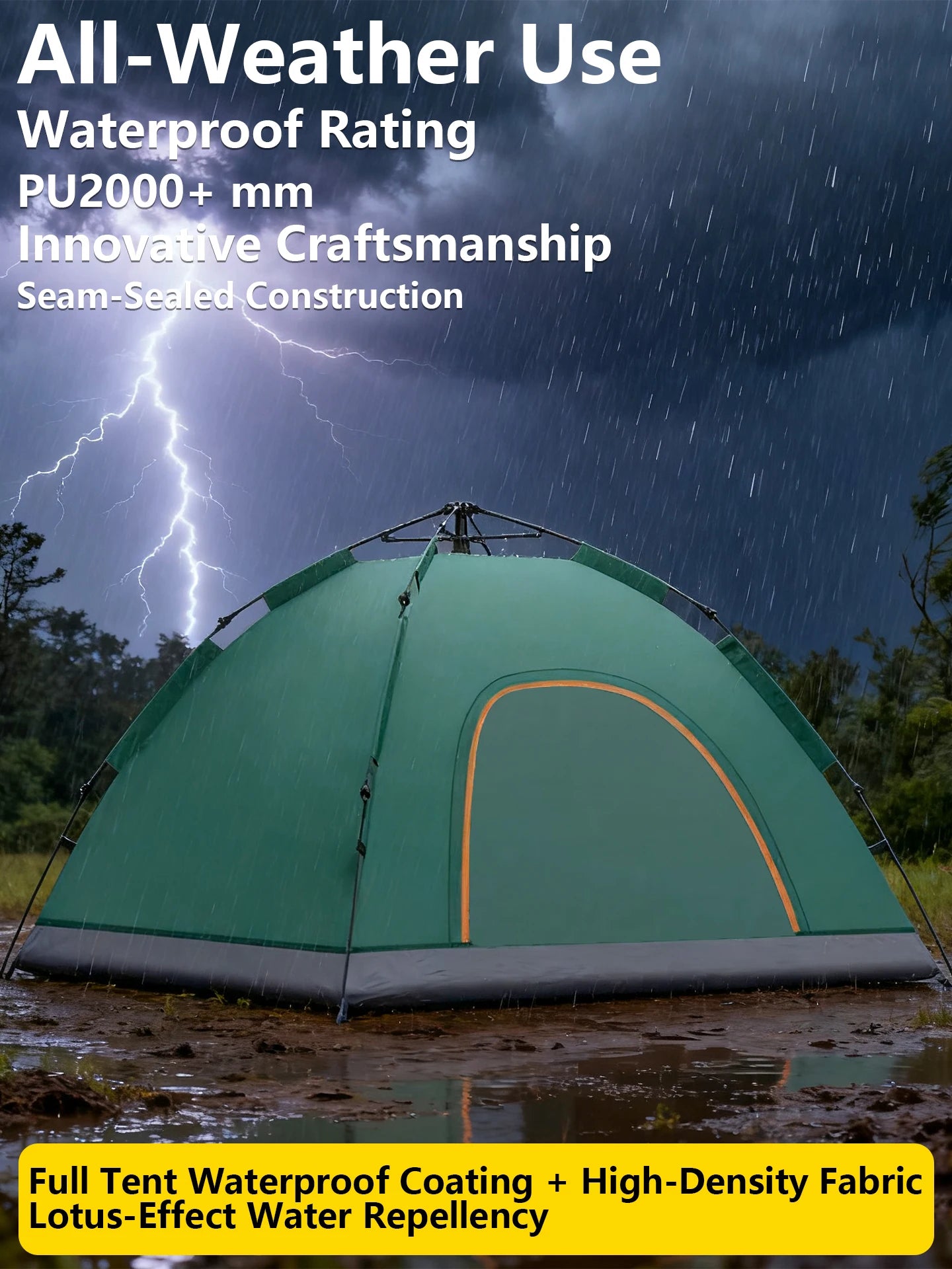 Pop-Up Solo Camping Tent - Instant Setup 1-Person Shelter