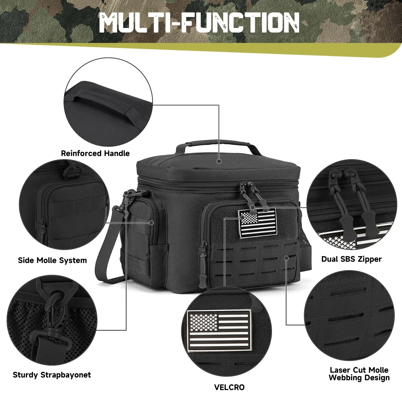 ReFire Gear 13L Tactical Cooler Bag – Insulated Lunch Backpack for Camping & Outdoors