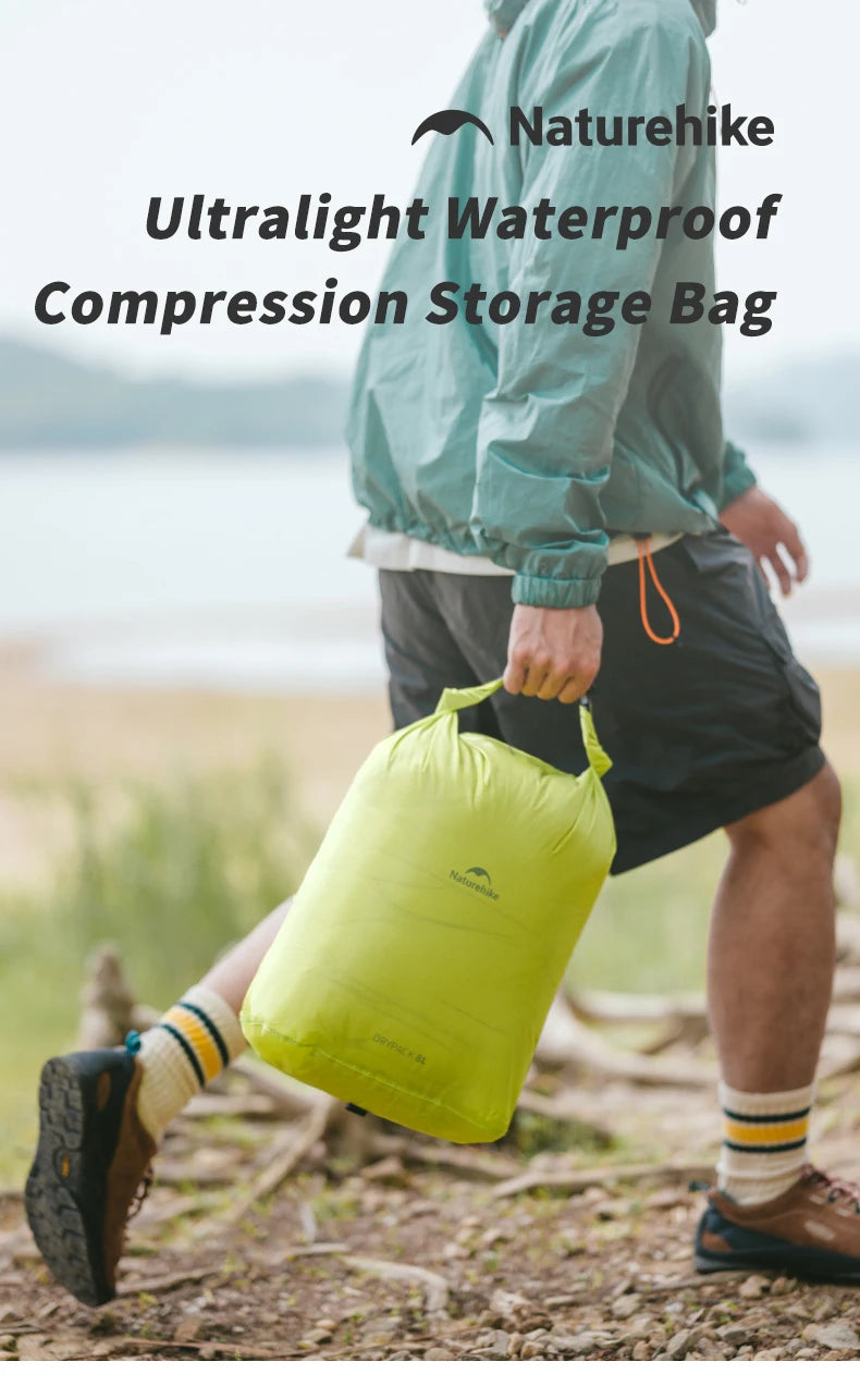 Naturehike Waterproof Dry Bag – Compression Roll-Top Sack for Kayaking, Rafting & Camping (2L / 4L / 8L)