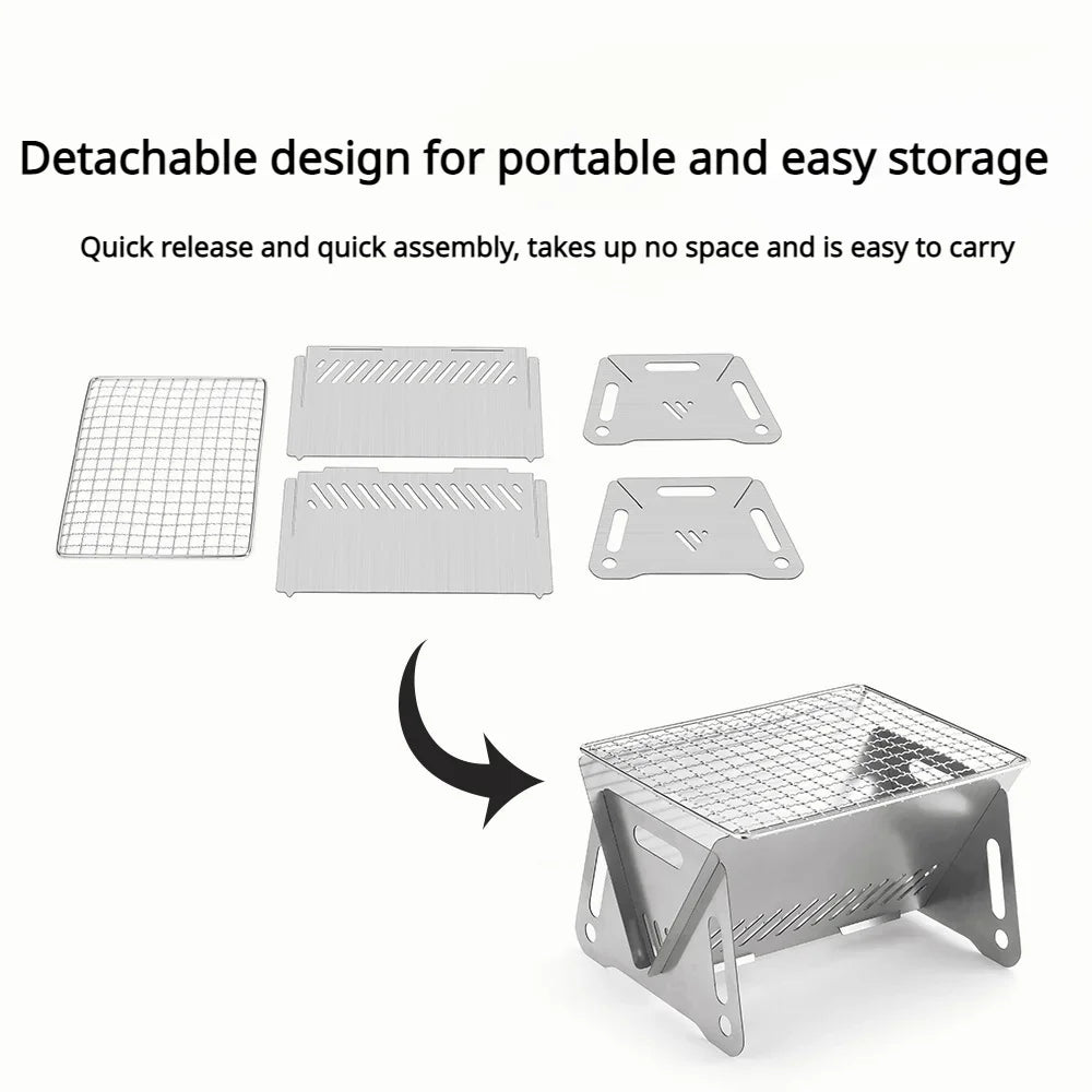 Portable Folding Charcoal Grill