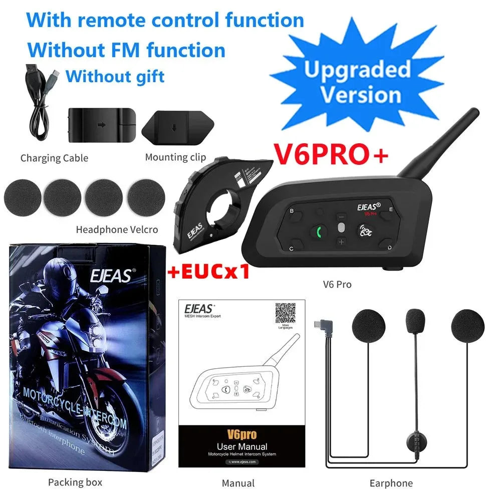 EJEAS V6 PRO+ Motorcycle Helmet Intercom