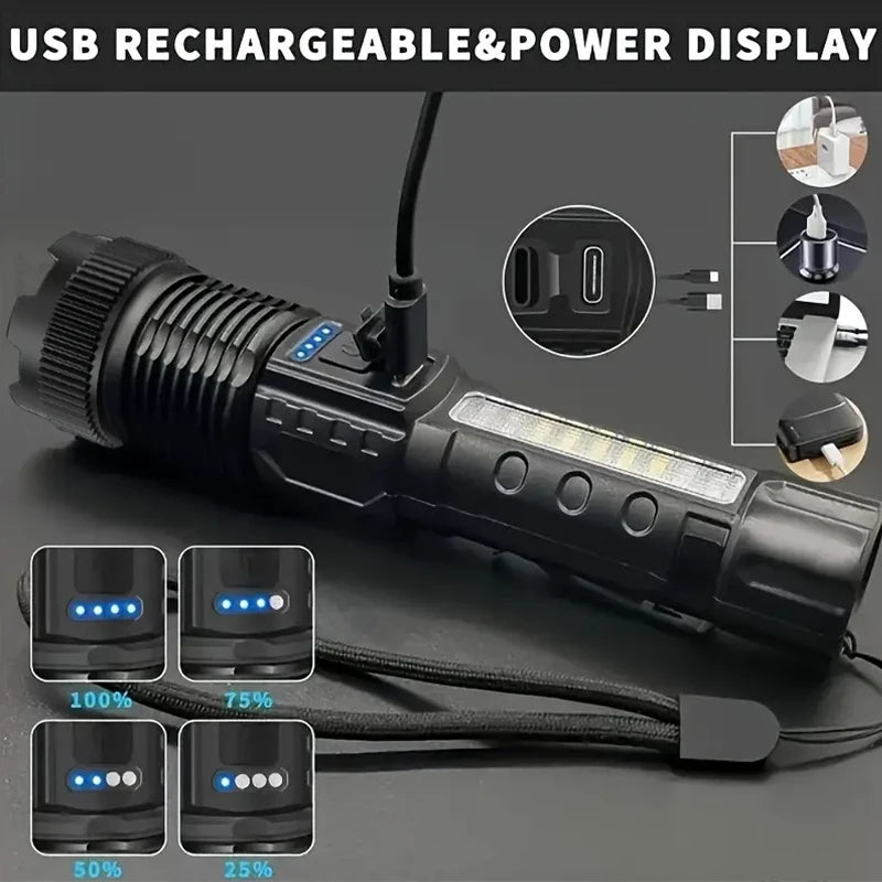 6-Mode Rechargeable LED Flashlight