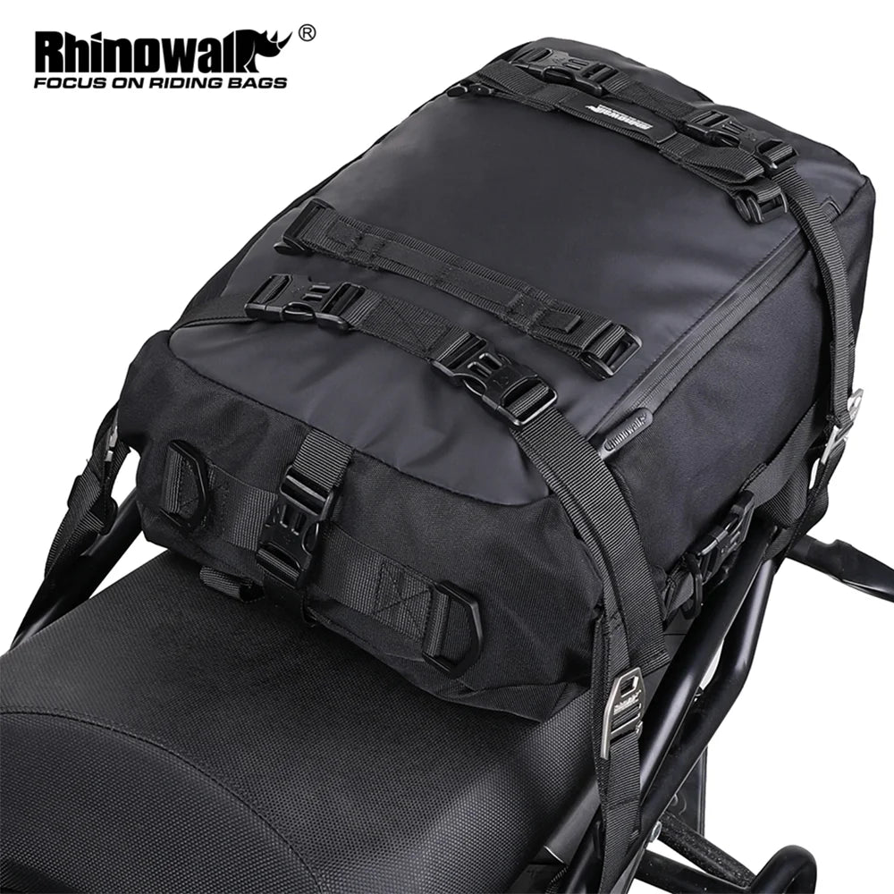 Rhinowalk Motorcycle Tail Bag | Waterproof Modular Saddle Bag | 10L / 20L / 30L