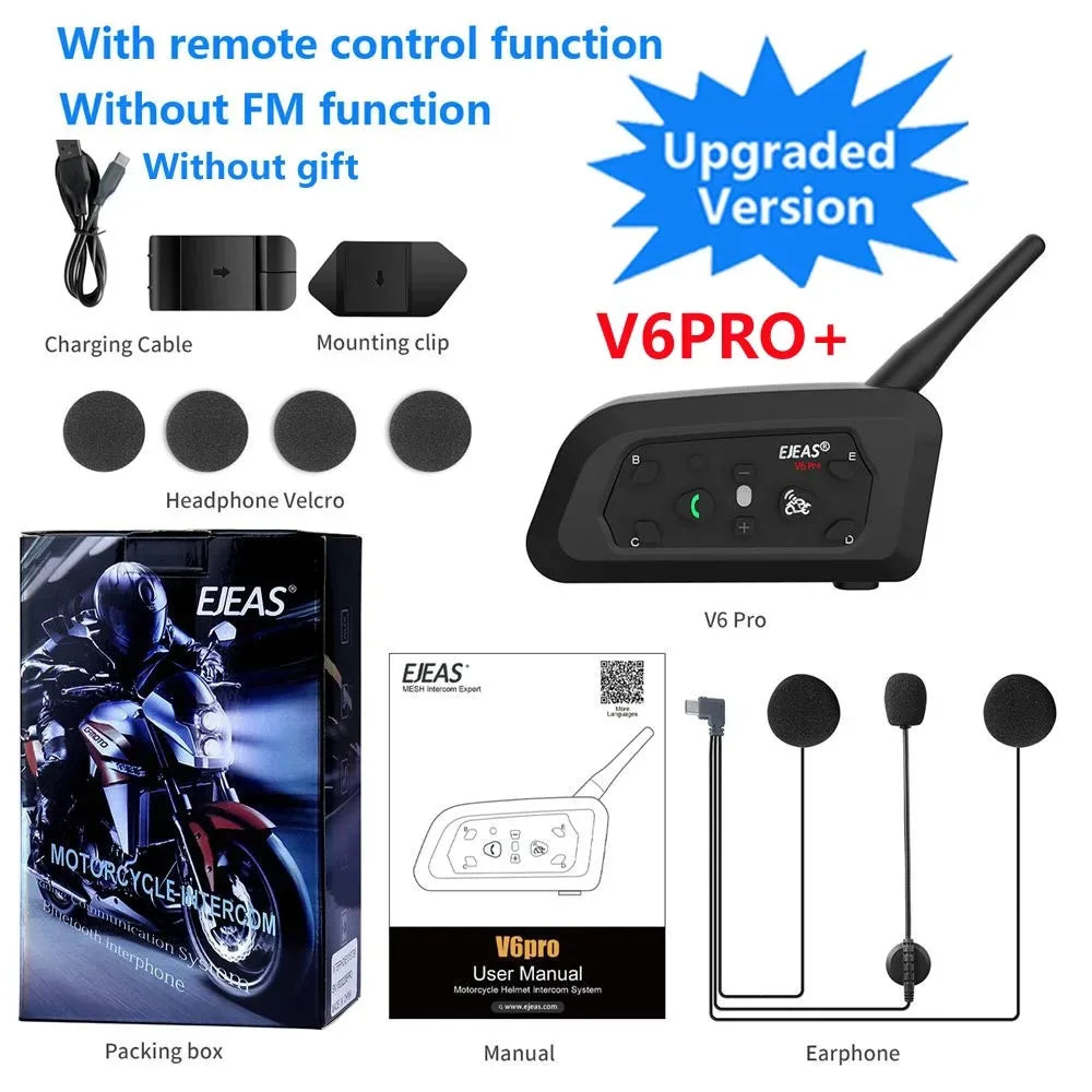 EJEAS V6 PRO+ Motorcycle Helmet Intercom