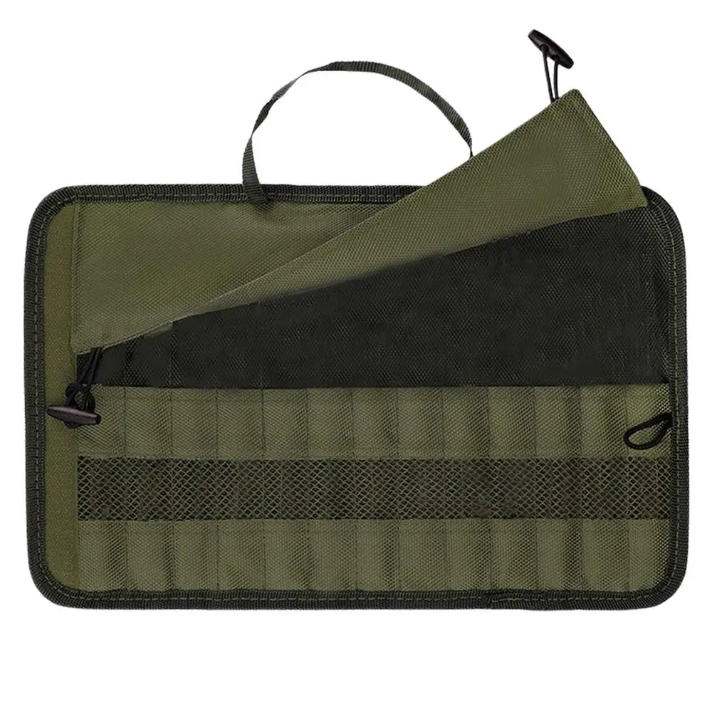 Camping Cutlery Roll Bag – Portable Polyester Tableware Storage Pouch for Outdoor & Travel