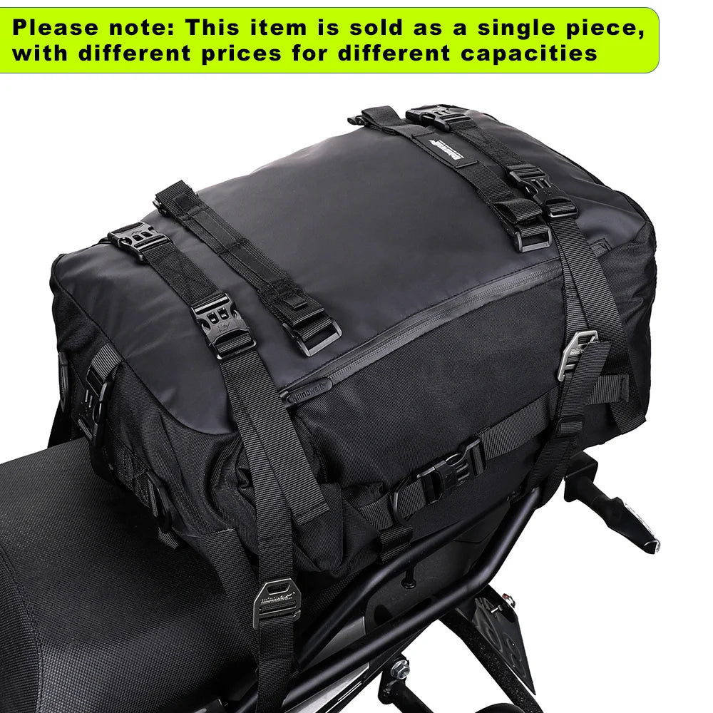 Rhinowalk Motorcycle Tail Bag | Waterproof Modular Saddle Bag | 10L / 20L / 30L