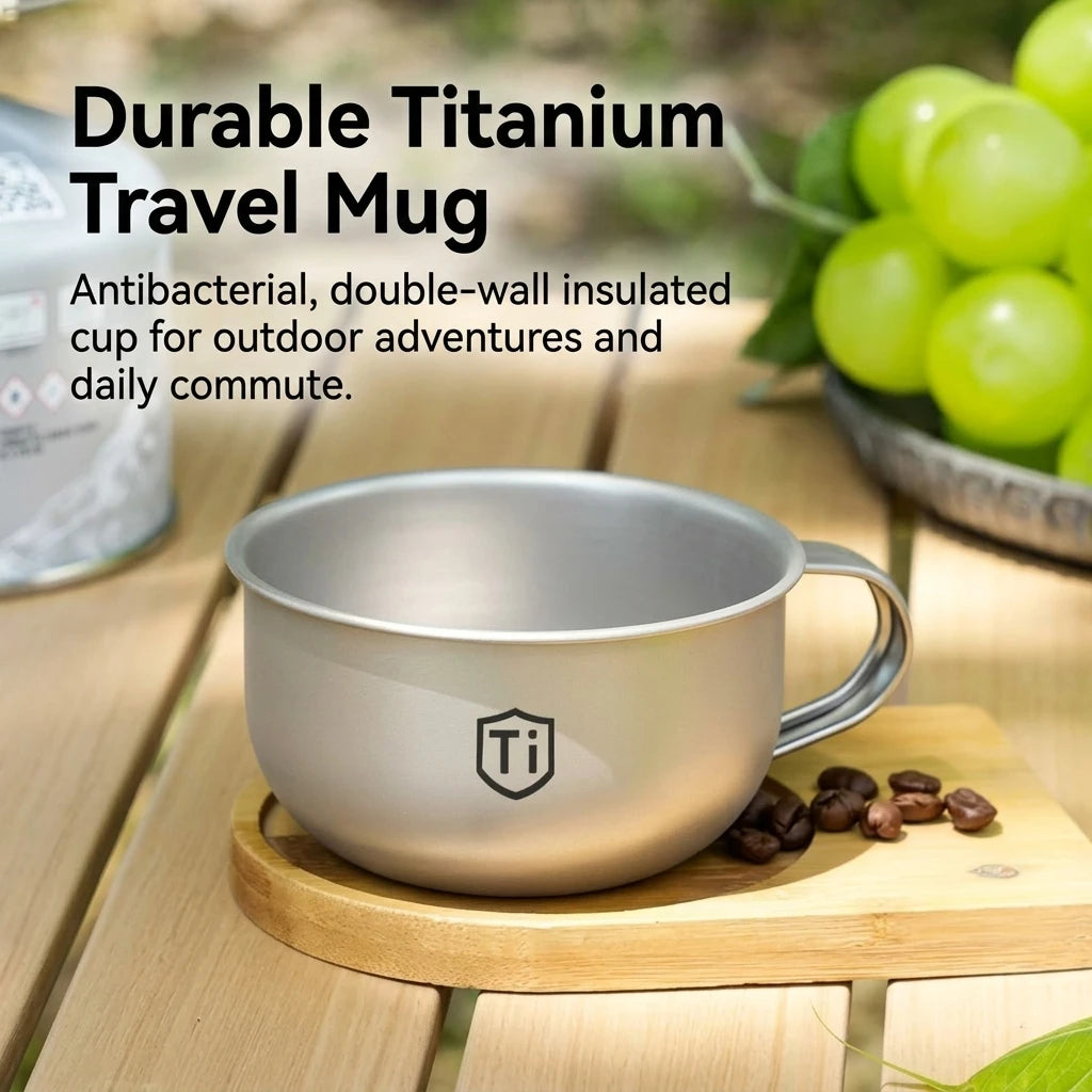 Double-Wall Titanium Camping Cup