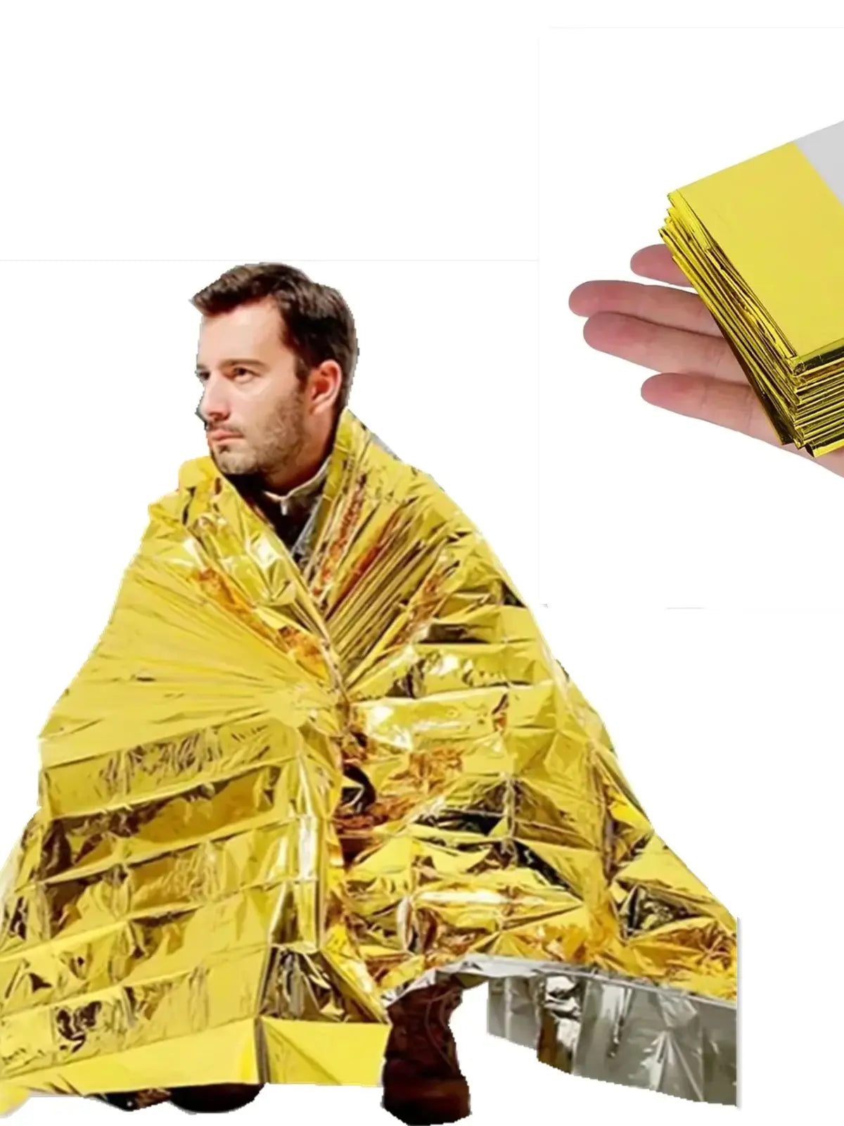 Gold Emergency Thermal Blanket – 160 × 210 cm