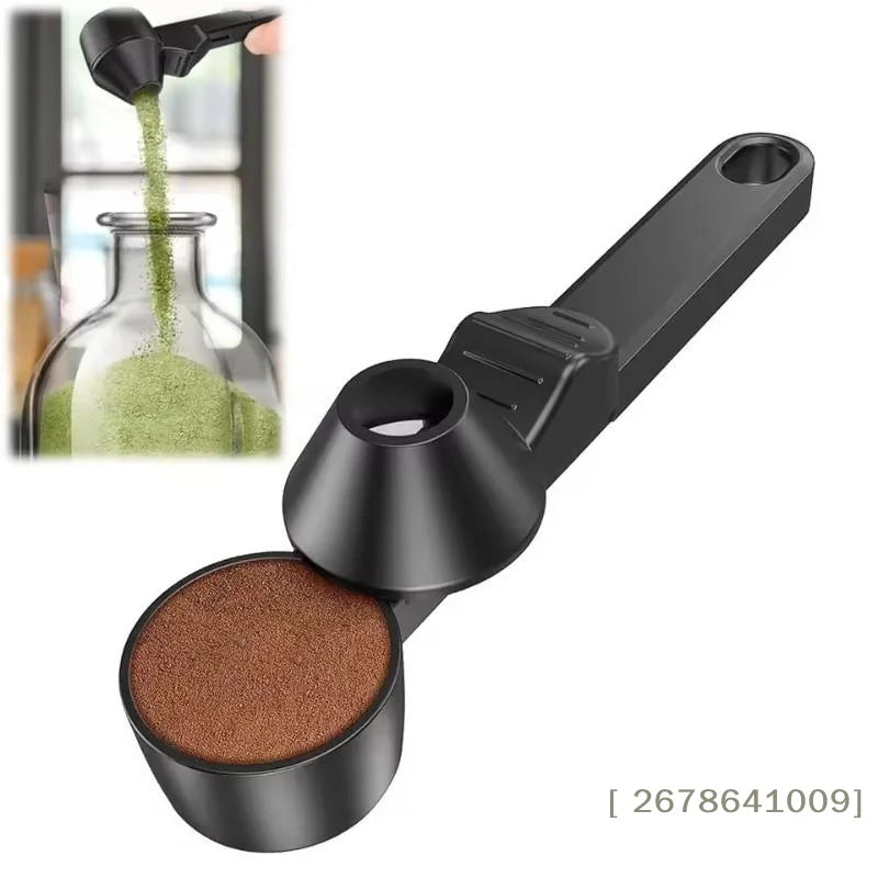 No-Spill Protein Powder Scoop with Sliding Funnel | Reusable Supplement Spoon