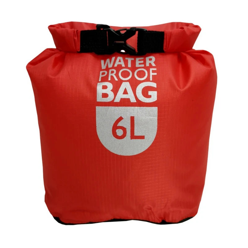 Waterproof Dry Bag –  Polyester Roll-Top Sack for Kayaking, Camping & Rafting (6L / 12L / 24L)