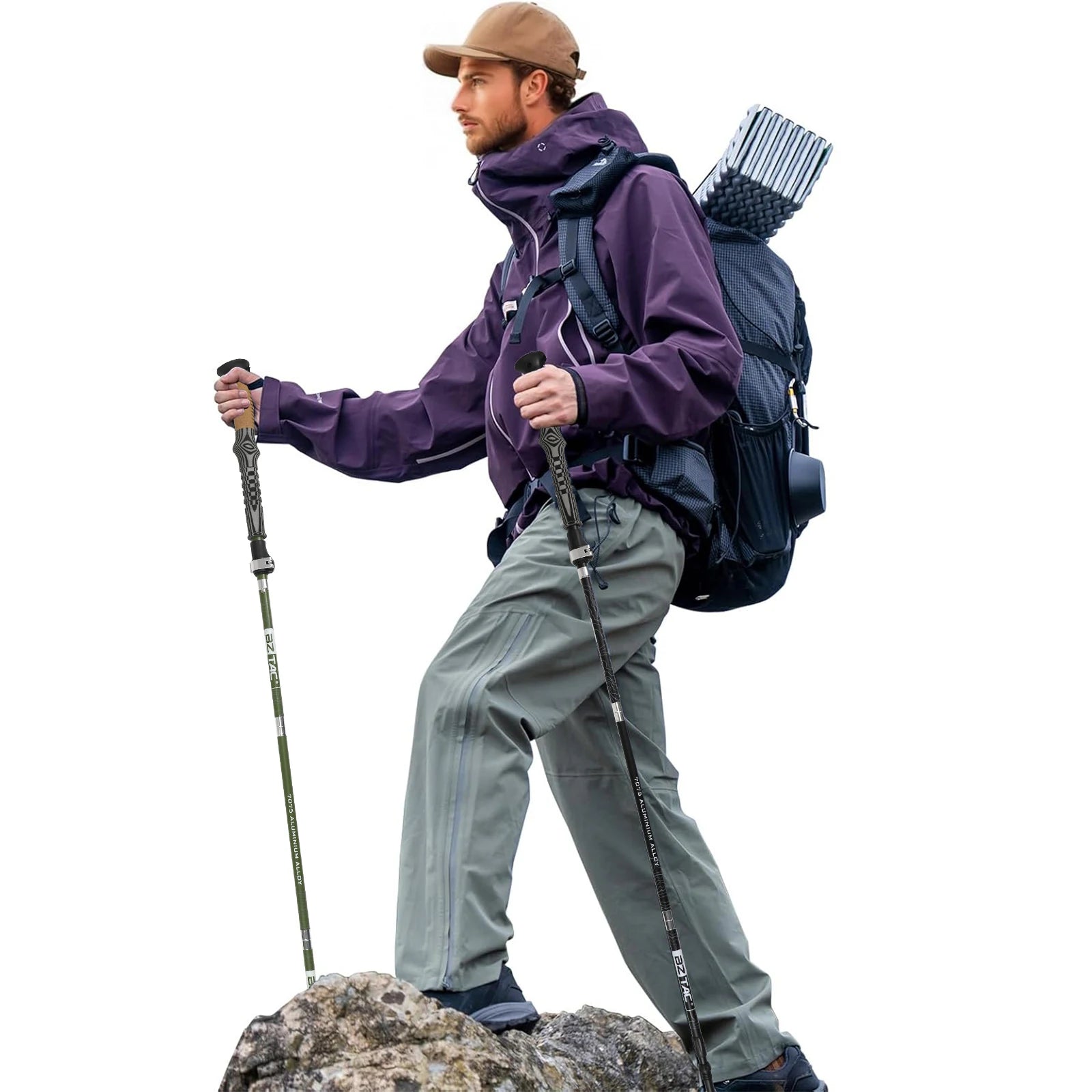Foldable Trekking Poles – Lightweight Aluminum, Adjustable & Shock-Absorbing