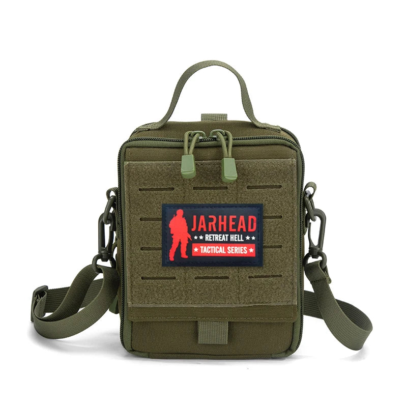 Tactical MOLLE First Aid Pouch – 600D Nylon EDC Organizer Bag (Black, Tan, OD Green)