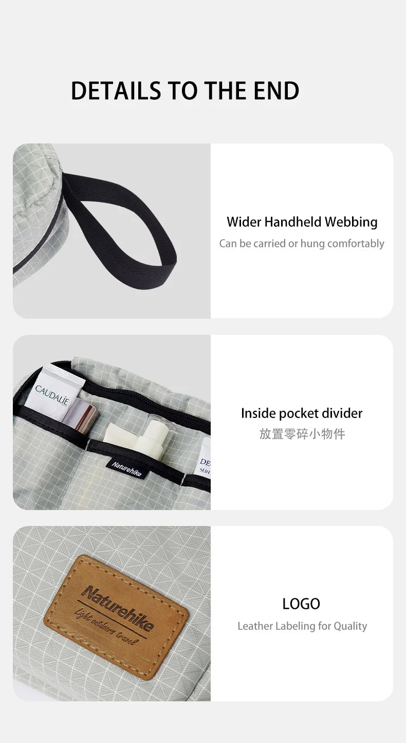 Naturehike  Toiletry Bag – Wet & Dry Separation Travel Organizer