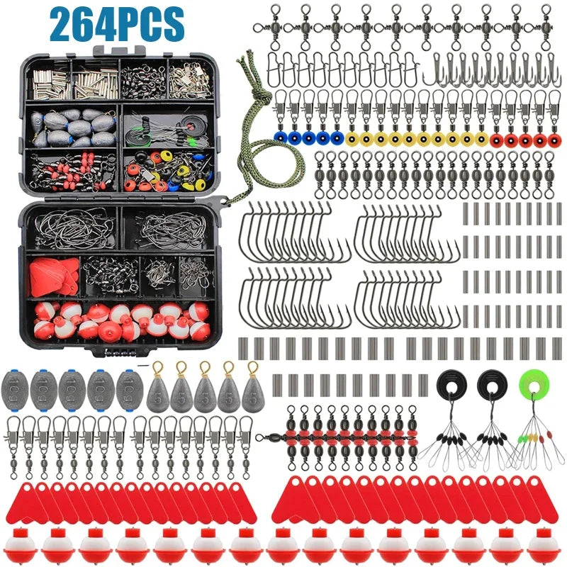 264-Piece Complete Fishing Tackle Kit - with Storage Box