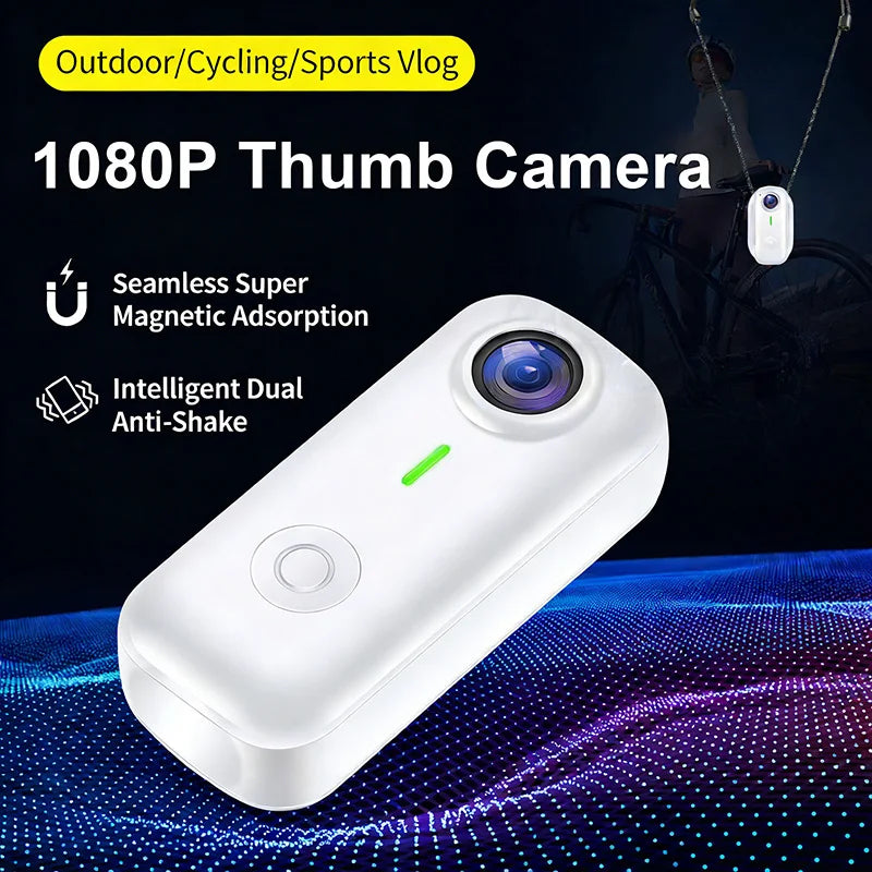 DIXSG Magnetic 1080P Body Camera – WiFi, Helmet & Motorcycle Mount, Loop Recording