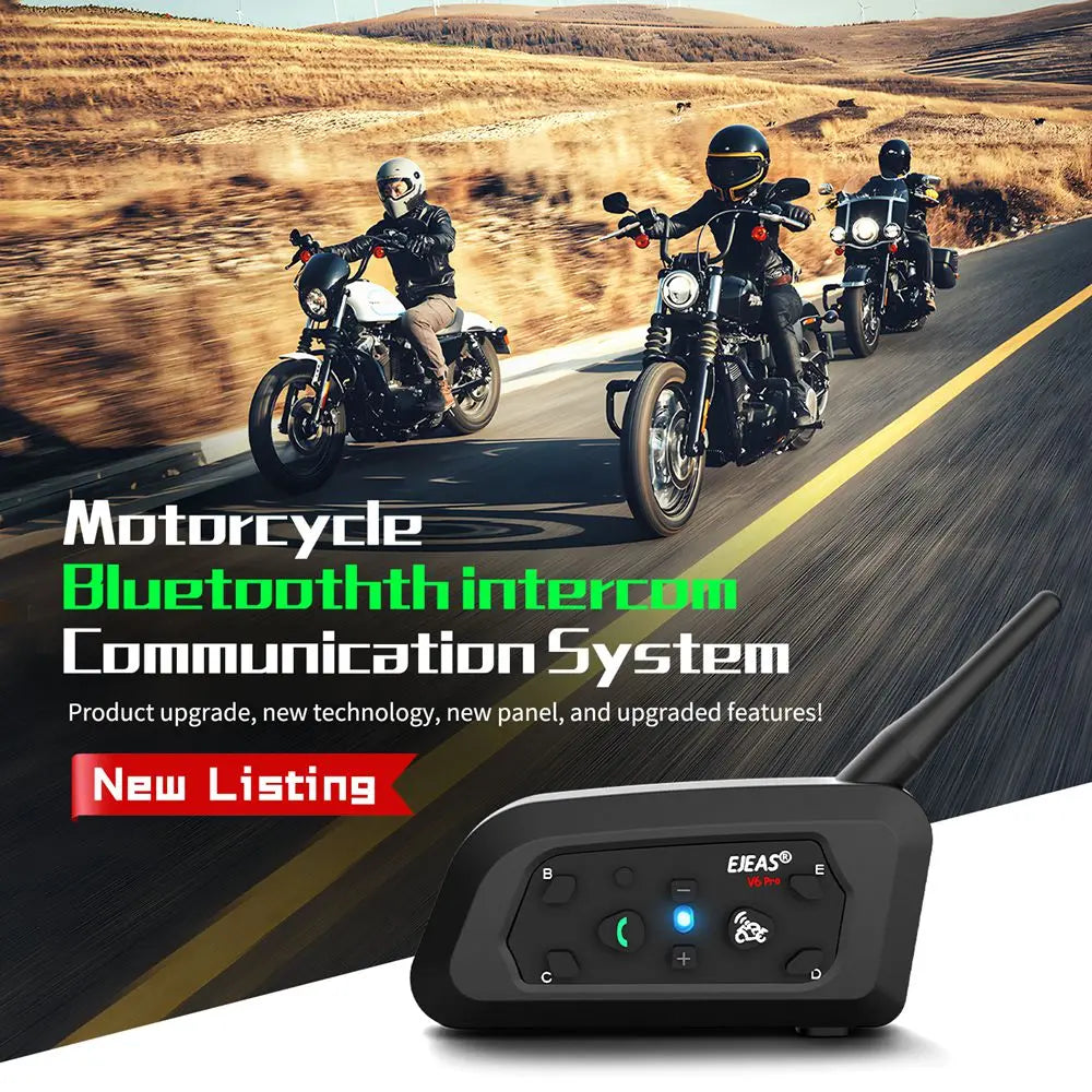 EJEAS V6 PRO+ Motorcycle Helmet Intercom