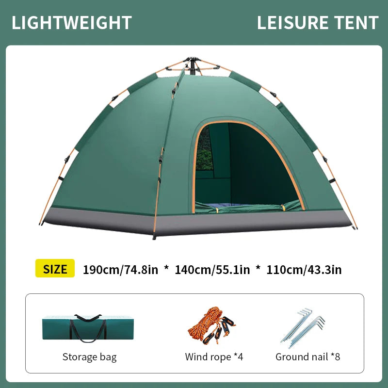Pop-Up Solo Camping Tent - Instant Setup 1-Person Shelter