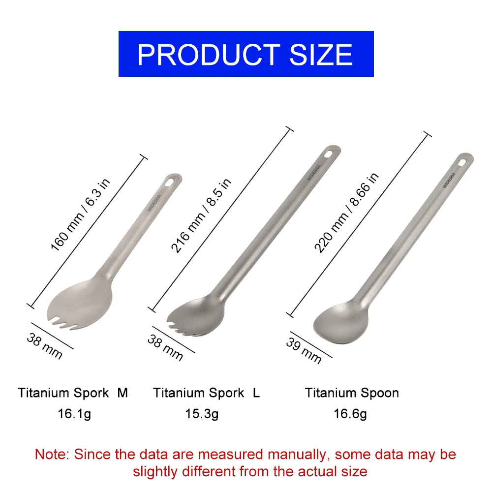 Titanium Camping Spork and Spoon