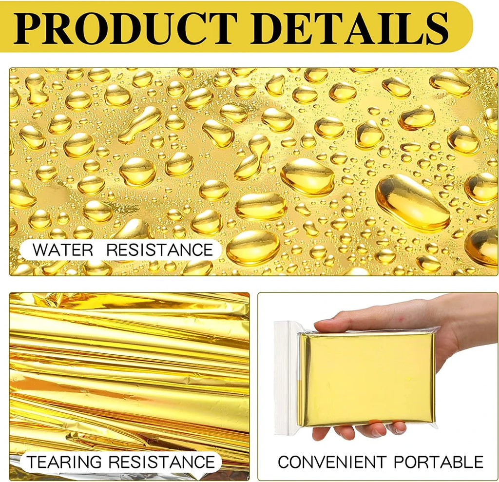 Gold Emergency Thermal Blanket – 160 × 210 cm