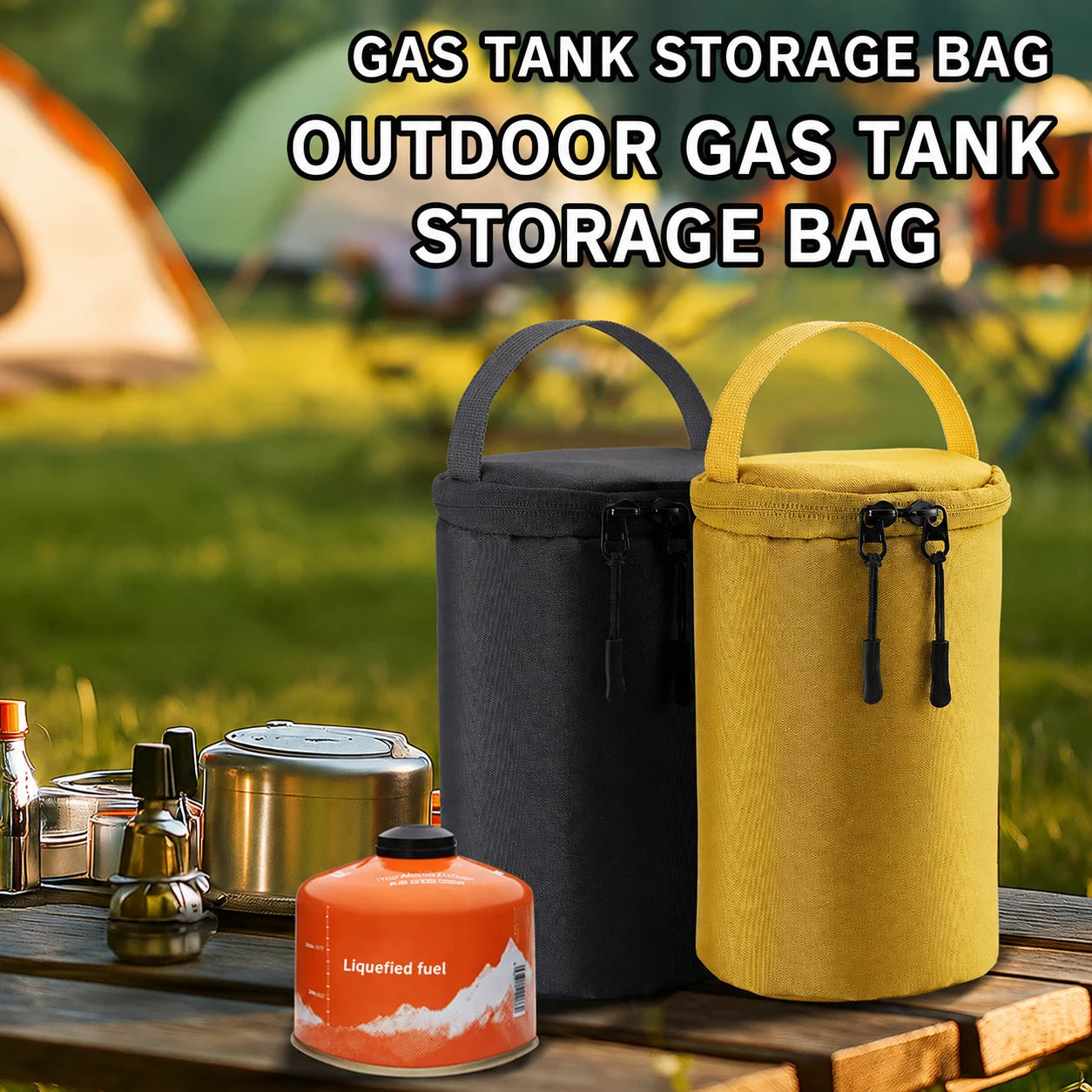 Gas Canister Storage Bag – Camping Lantern & Fuel Carrier | Shockproof & Portable