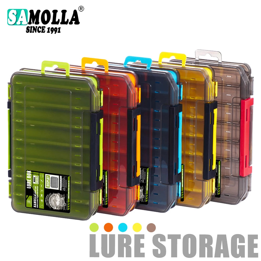14-Compartment tackle Box - Lure & Hook Organizer