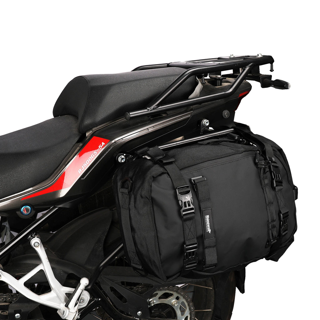 Rhinowalk Motorcycle Tail Bag | Waterproof Modular Saddle Bag | 10L / 20L / 30L
