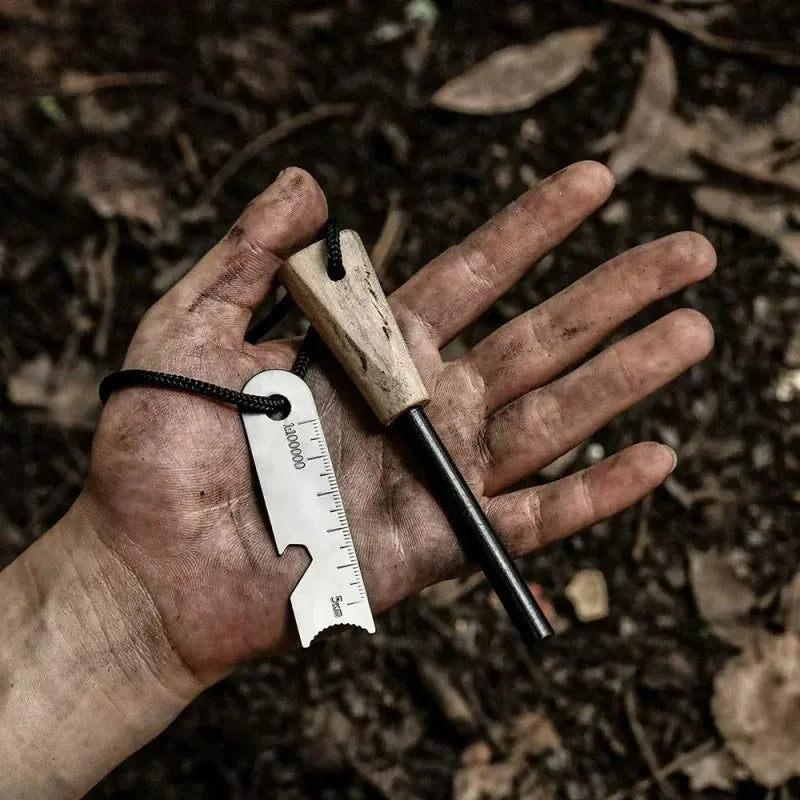 Magnesium Flint Fire Starter – Waterproof Firesteel Rod for Camping, Hiking & Survival