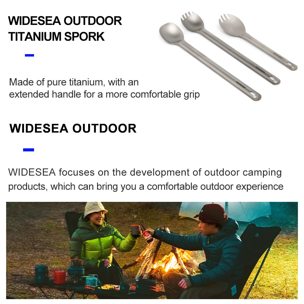 Titanium Camping Spork and Spoon