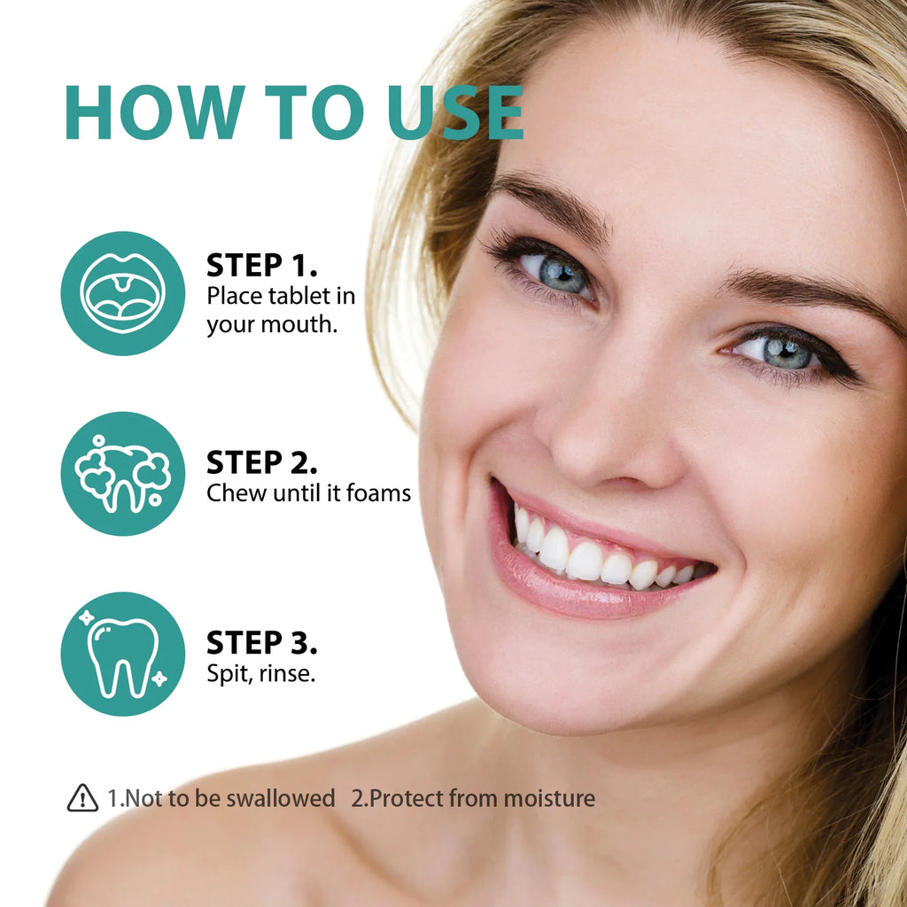Oral Hygiene Solid Toothpaste Tablets easy to carry for camping