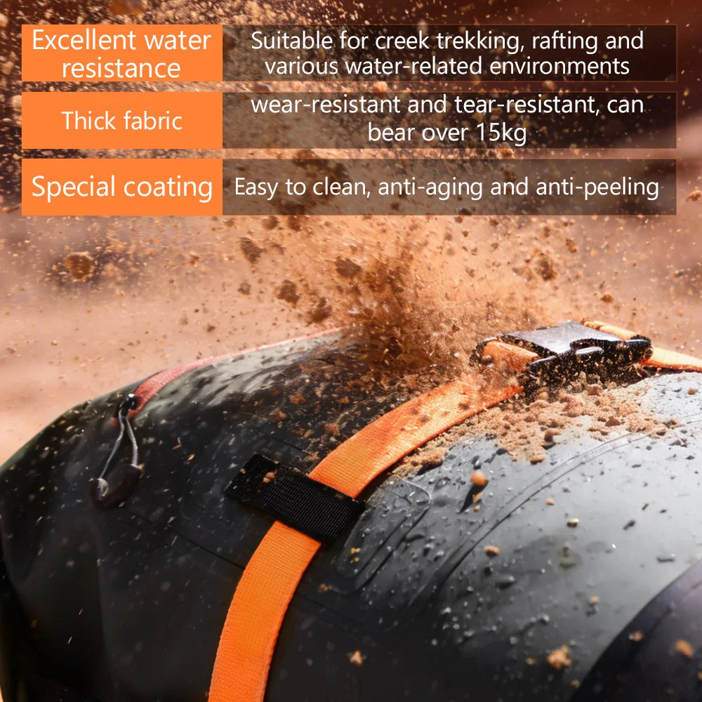 35L Waterproof Dry Bag – PVC Roll-Top Backpack for Motorcycle, Kayak, Rafting & Camping