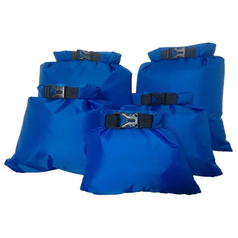 Waterproof Dry Bags 5-Pack Roll-Top  Storage Sacks for Camping, Kayaking & Rafting