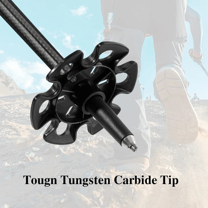 Carbon Fiber Trekking Poles with Anti-Shock - Pair