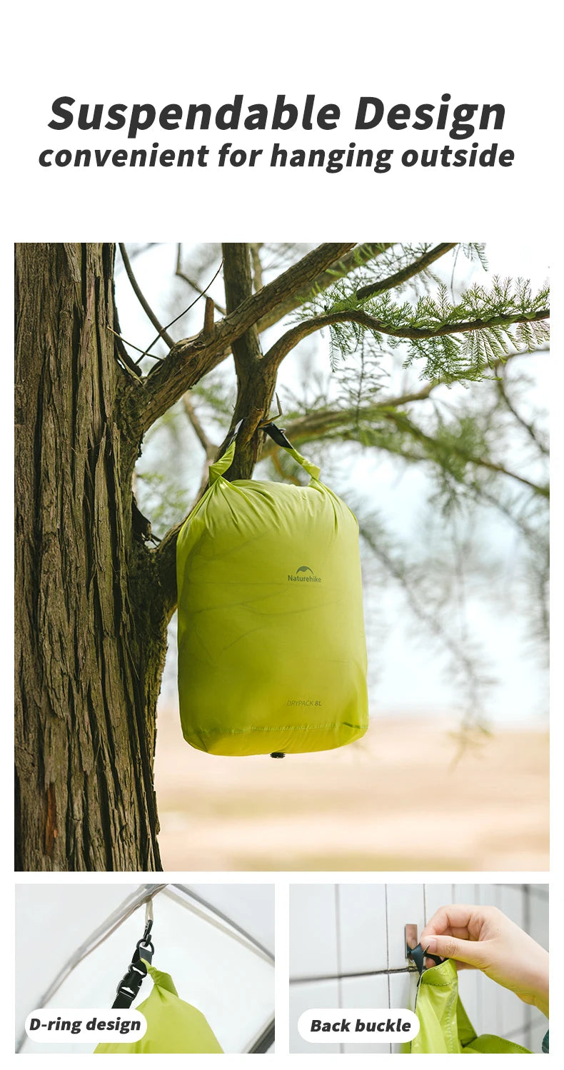 Naturehike Waterproof Dry Bag – Compression Roll-Top Sack for Kayaking, Rafting & Camping (2L / 4L / 8L)