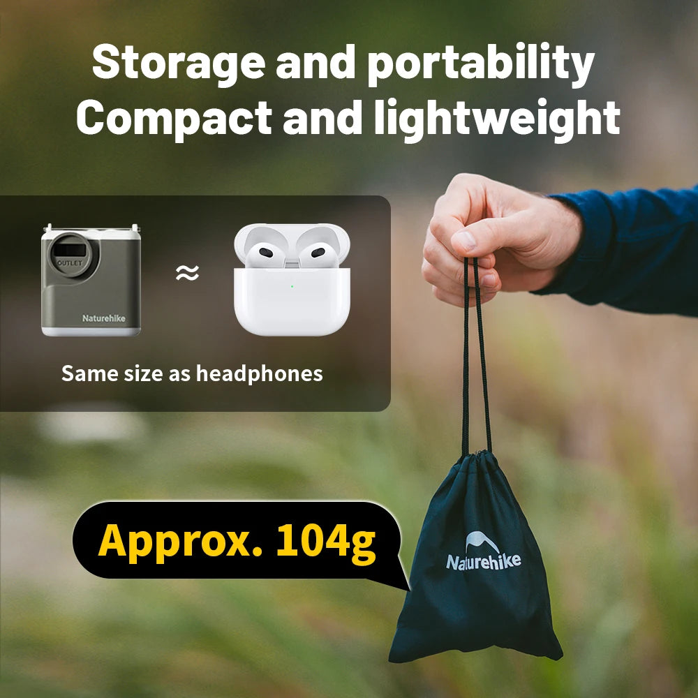 Naturehike Wind-Air Electric Pump – 2400mAh USB Rechargeable