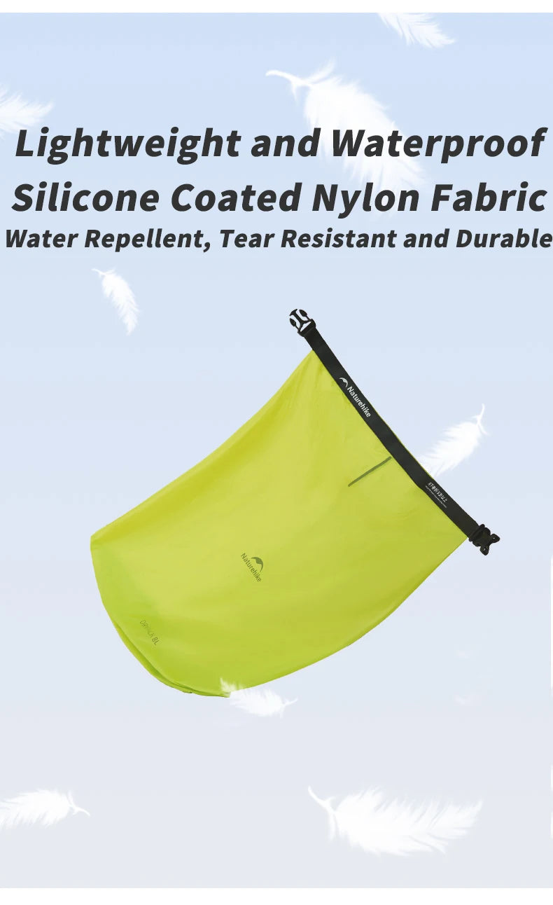 Naturehike Waterproof Dry Bag – Compression Roll-Top Sack for Kayaking, Rafting & Camping (2L / 4L / 8L)