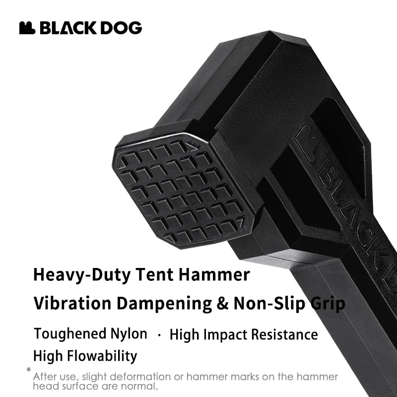 BLACKDOG Camping Mallet - Lightweight Nylon Hammer with Stake Puller for Tent Stakes