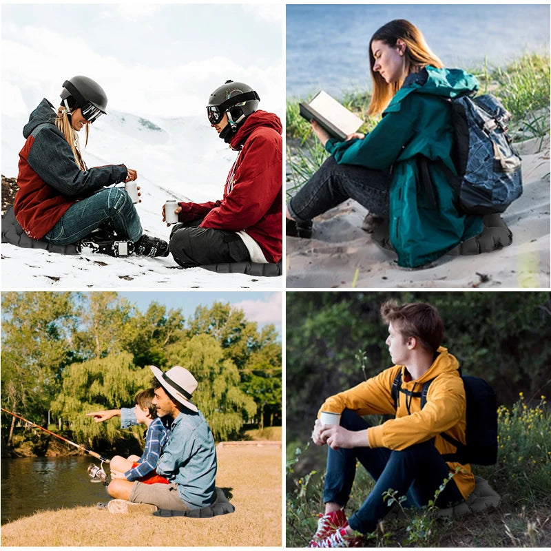 Ultralight Inflatable Camping Seat Cushion for Motorcycle Adventures