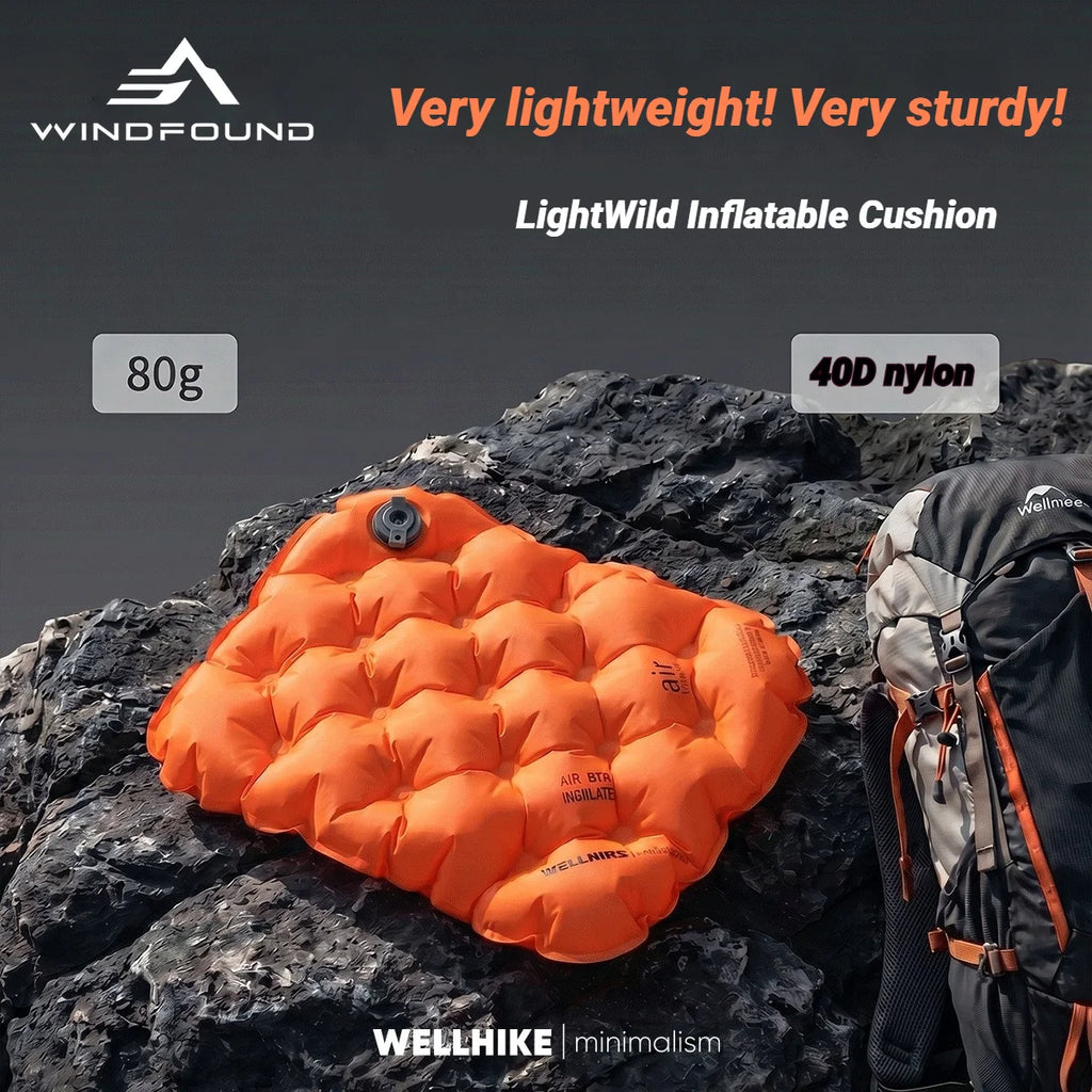 Ultralight Inflatable Seat Cushion — 80g Portable Lumbar & Sit Pad for Camping, Hiking & Travel